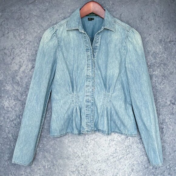 Lauren Jeans Co Ralph Lauren Chambray Denim Jacket, Medium - Picture 1 of 5